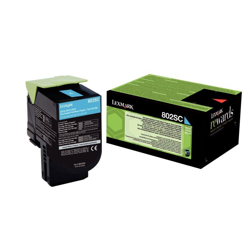 Image de  Lexmark 80C2SC0 toner laser cyan  authentique 