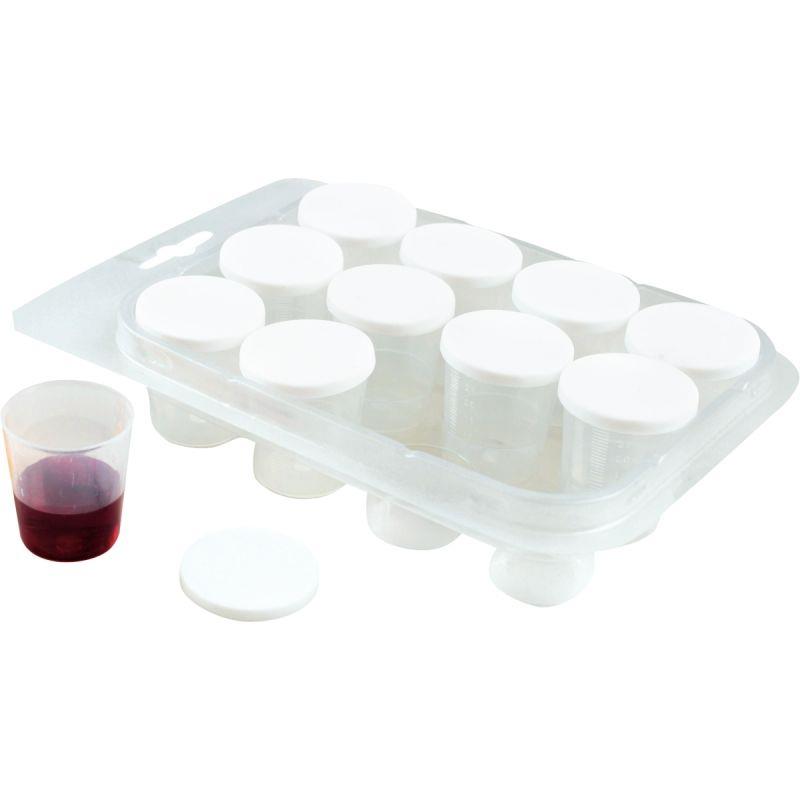 Image de  Kit de 12 pots gradués avec couvercle 30 ml 