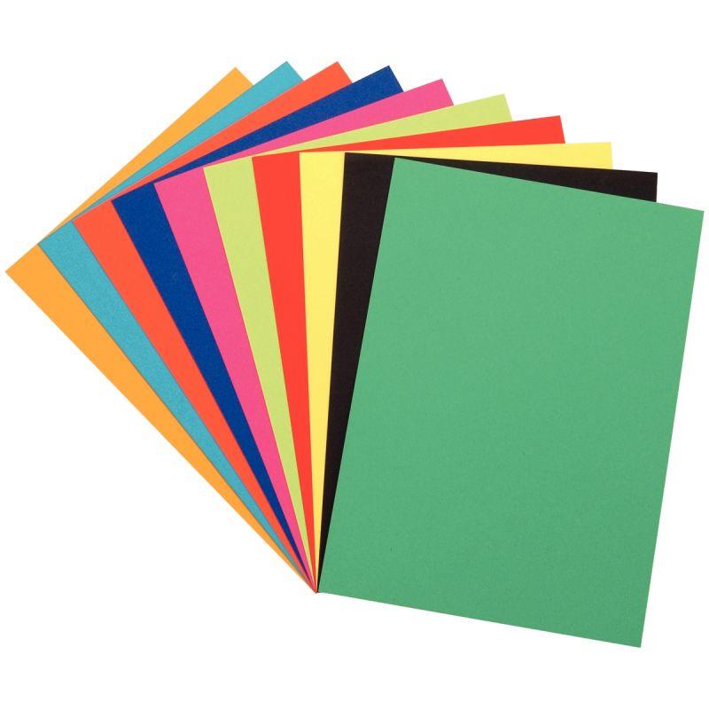 Image de  Paquet de 250 feuilles à dessin de couleurs 24x32cm 250g 