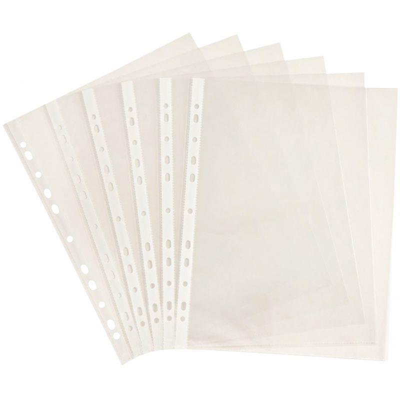 Image de  Sachet de 10 pochettes perforées en polypropylène lisse 9/100ème 