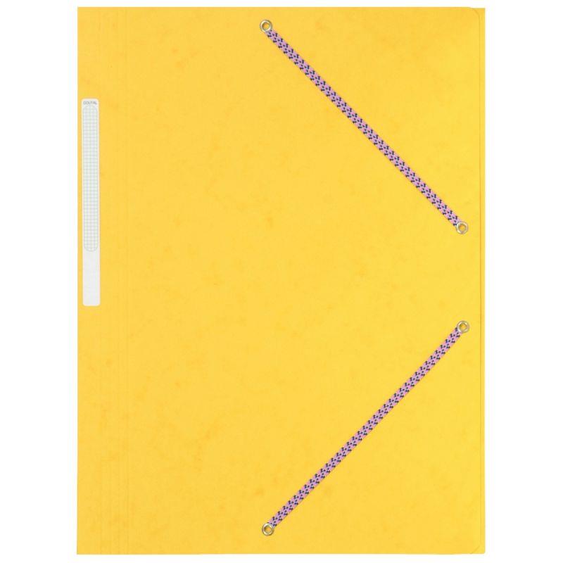 Image de  Chemise 3 rabats à élastiques en carte lustrée 590g, jaune 