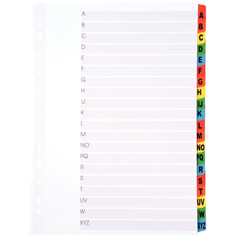 Image de  Jeu de 20 intercalaires alphabétiques en carte Mylar, format A4 