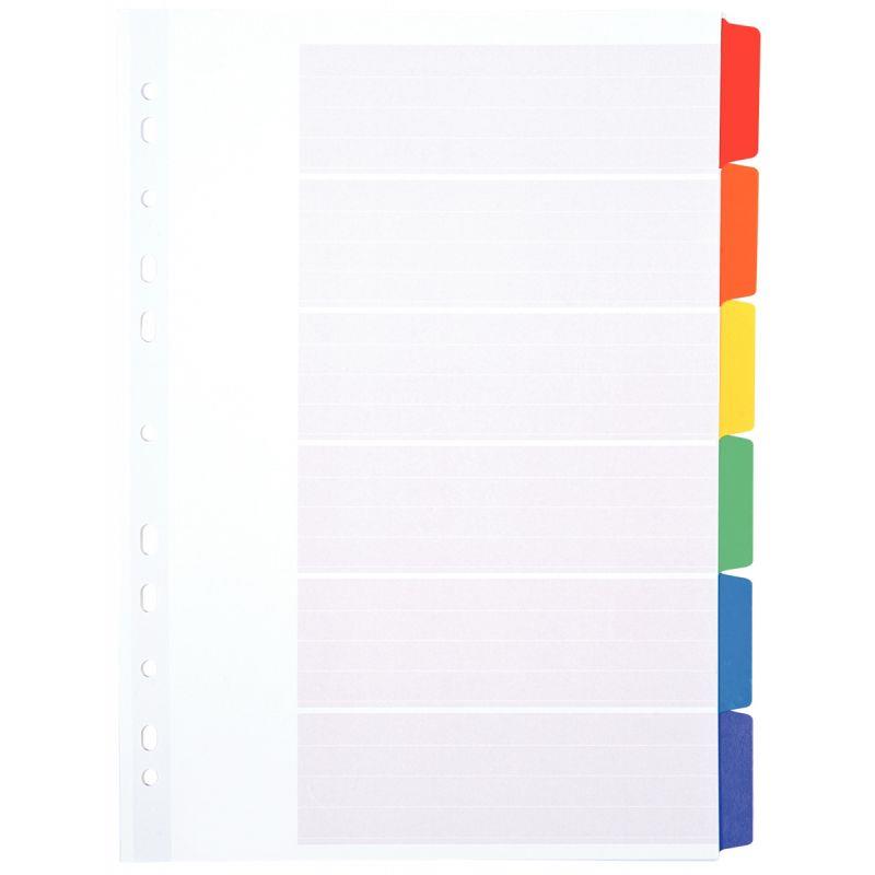 Image de  Jeu de 6 intercalaires en carte Mylar, format A4 