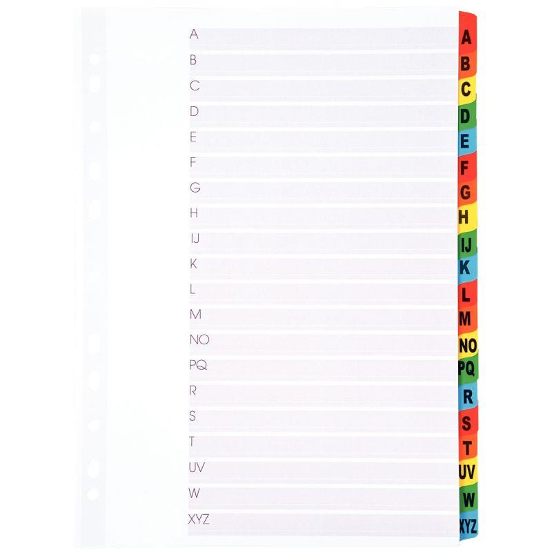 Image de  Jeu de 20 intercalaires alphabétiques en carte Mylar, format A4+ 