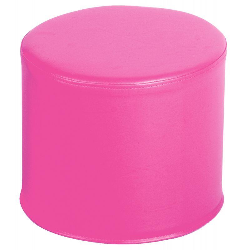 Image de  Pouf rond en PVC diamètre 30cm fuschia 