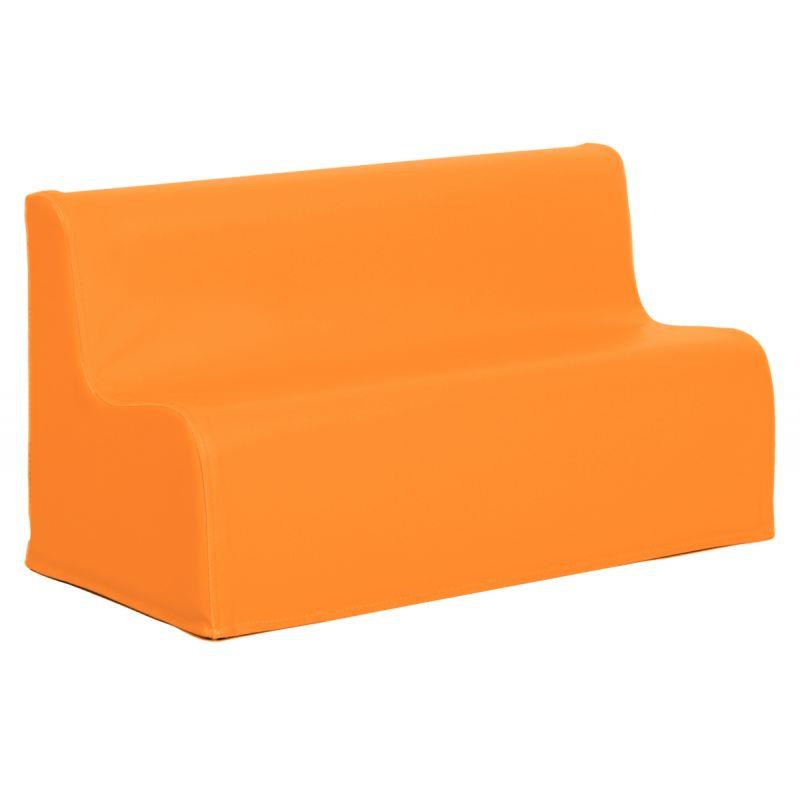 Image de  Canapé 2 place en PVC 17cm orange 