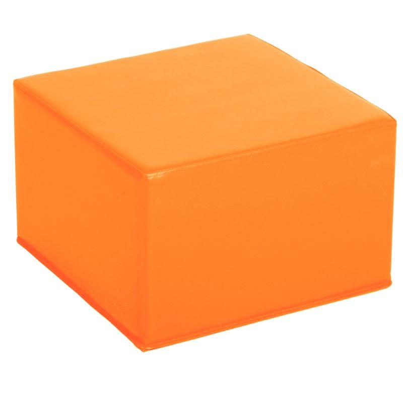 Image de  Pouf carré en PVC 40x40x25cm orange 