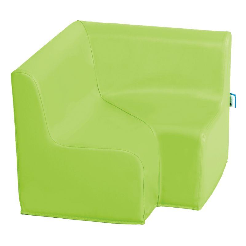 Image de  Chauffeuse d''angle 90° 56x56x45cm vert 