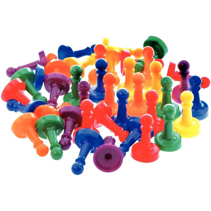 Image de  Sachet de 240 pions hauteur 2,5cm en 6 couleurs assorties 