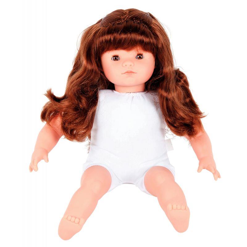 Image de  Poupon fille européenne avec cheveux corps tissu 40 cm 
