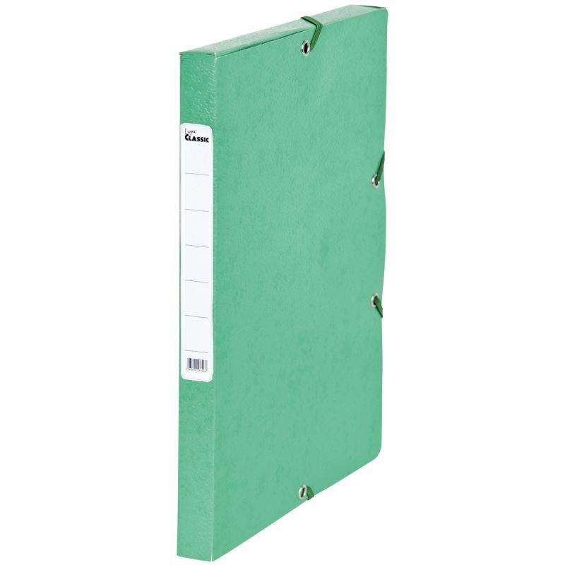 Image de  Boîte de classement en carte grainée dos 2,5 cm, vert 