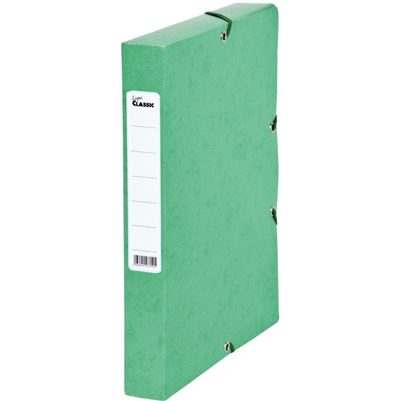 Image de  Boîte de classement en carte grainée dos 4 cm, vert 