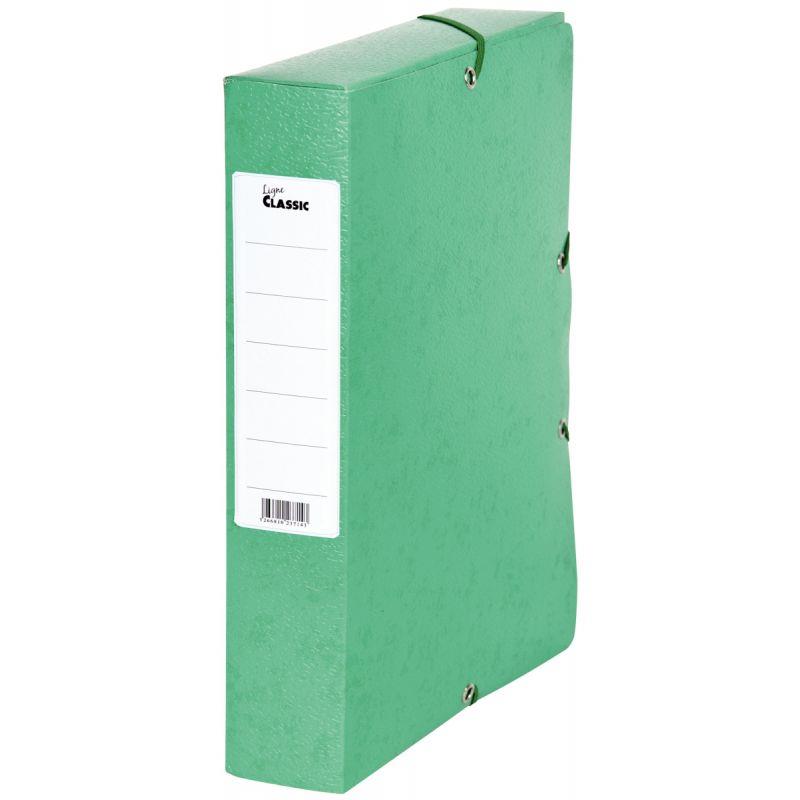 Image de  Boîte de classement en carte grainée dos 6 cm, vert 