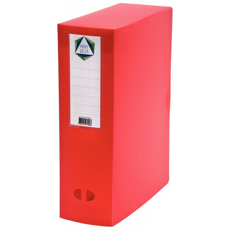 Image de  Boite de classement en polypropylène dos 10 cm, rouge 