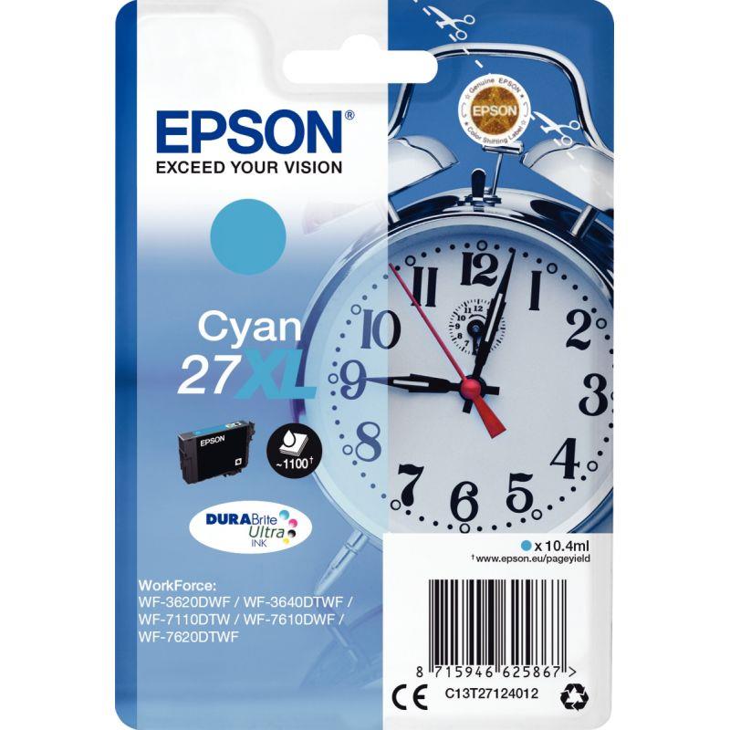 Image de  Epson RÉVEIL / 27XL cartouche jet d''encre cyan haute capacité authentique (T271240) 