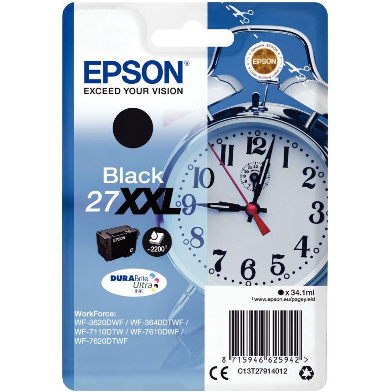 Image de  Epson RÉVEIL / 27XXL cartouche jet d''encre noire très haute capacité authentique (T279140) 