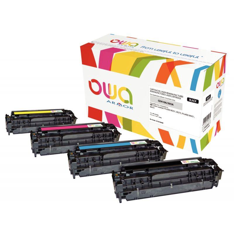 Image de  OWA cartouche laser cyan remanufacturée compatible HP 305A (CE411A) 