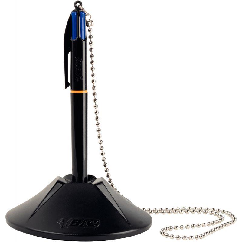 Image de  Stylo bille sur socle bleu 