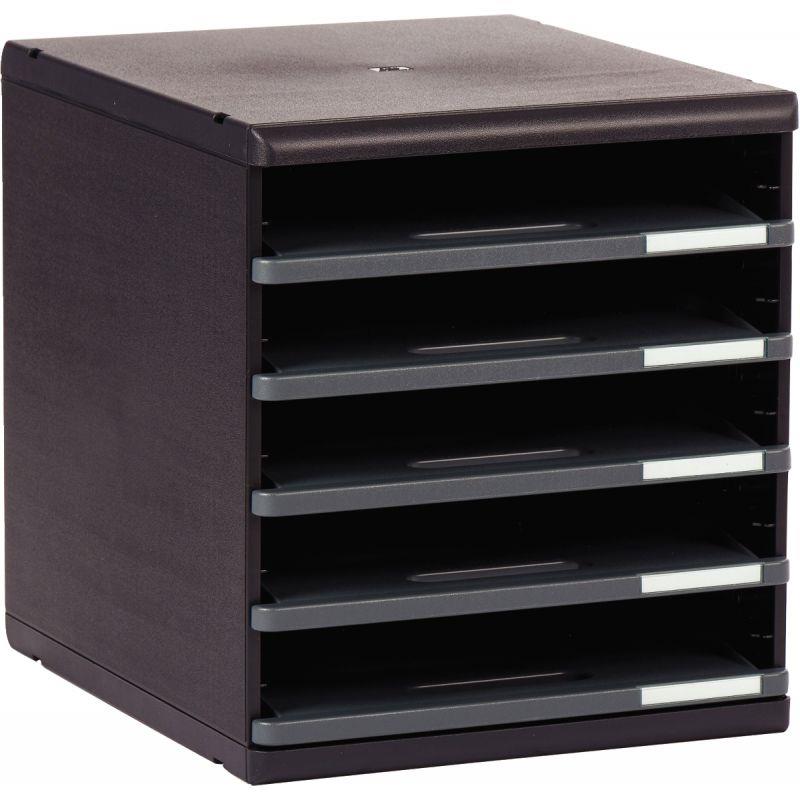 Image de  Module 5 tiroirs ouverts MODULO noir 