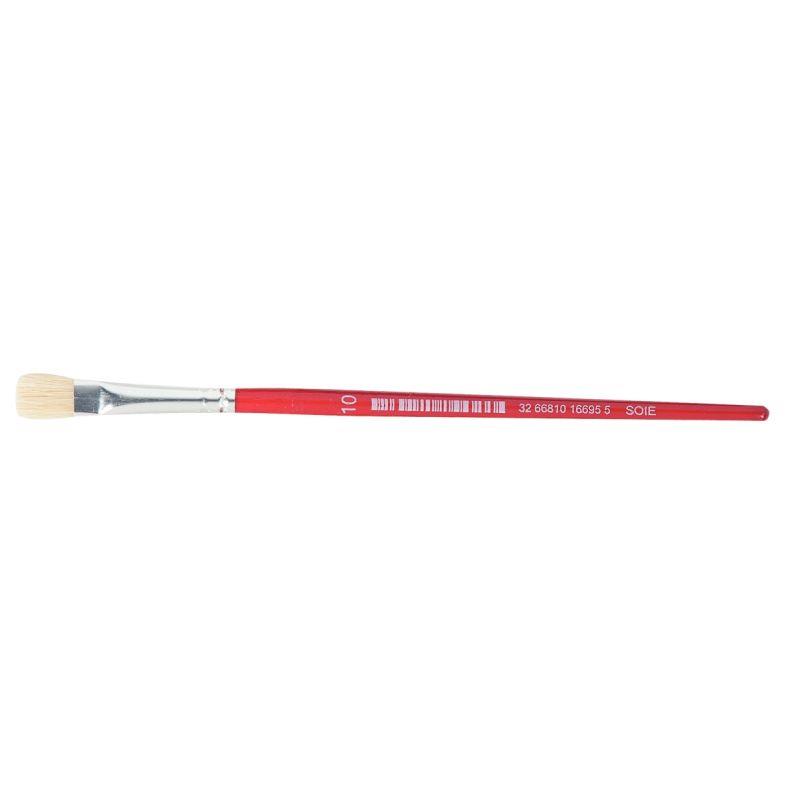 Image de  Sac de 10 brosses plates en soie N°10 