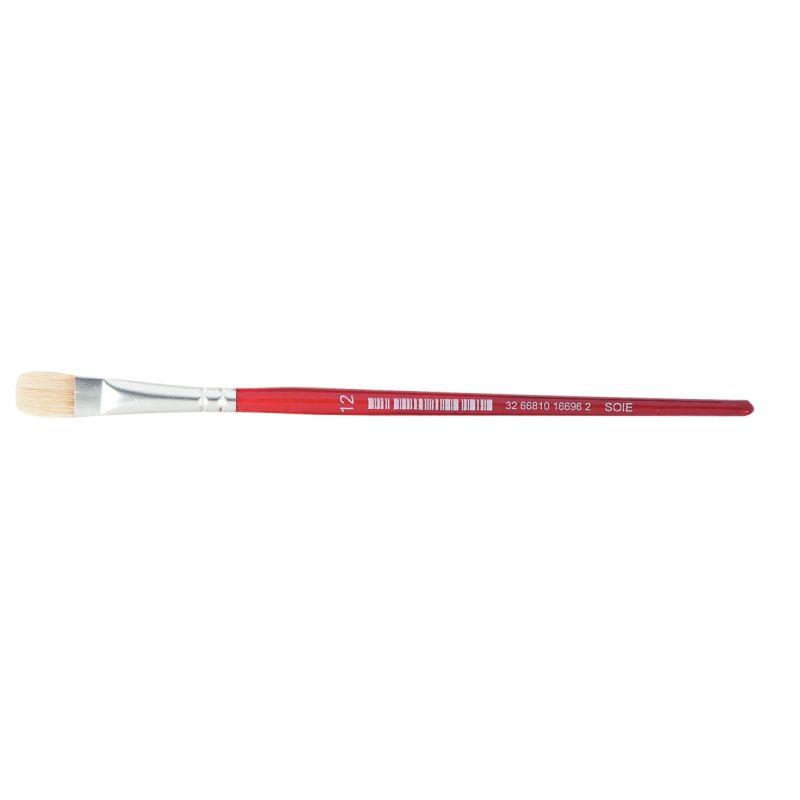 Image de  Sac de 10 brosses plates en soie N°12 
