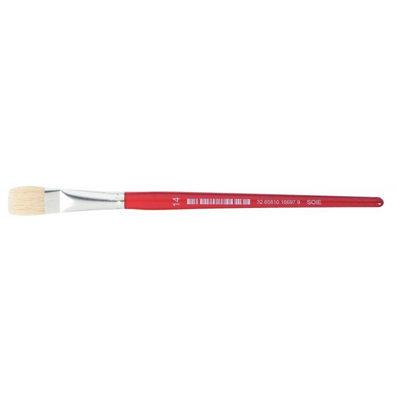 Image de  Sac de 10 brosses plates en soie N°14 