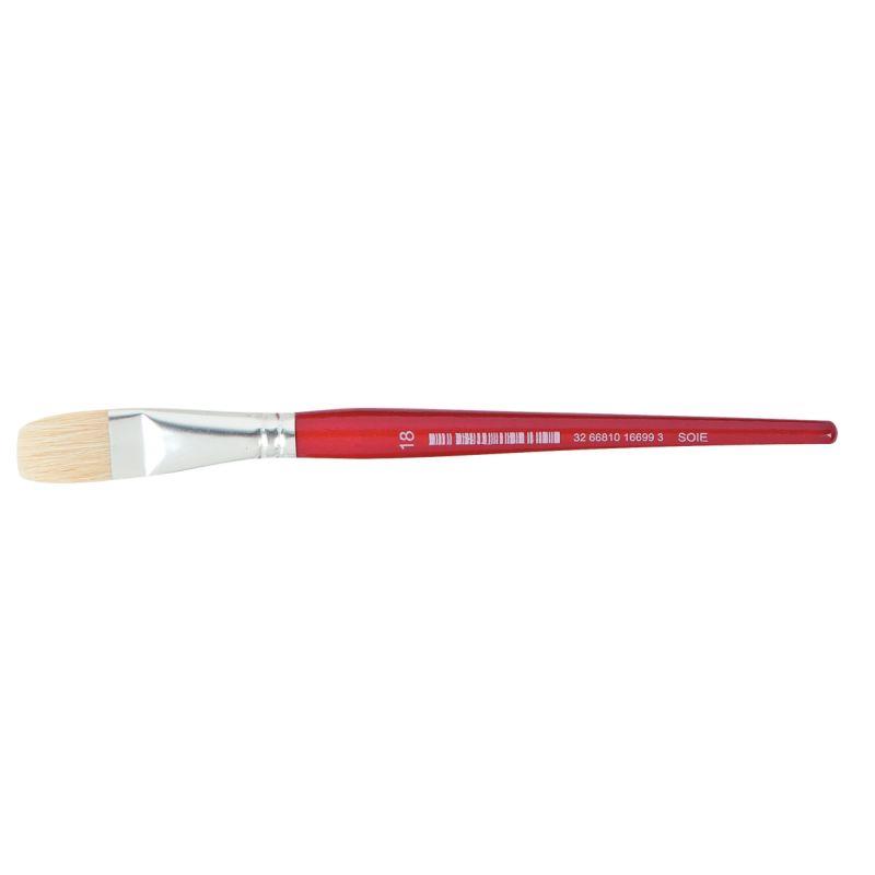 Image de  Sac de 10 brosses plates en soie N°18 