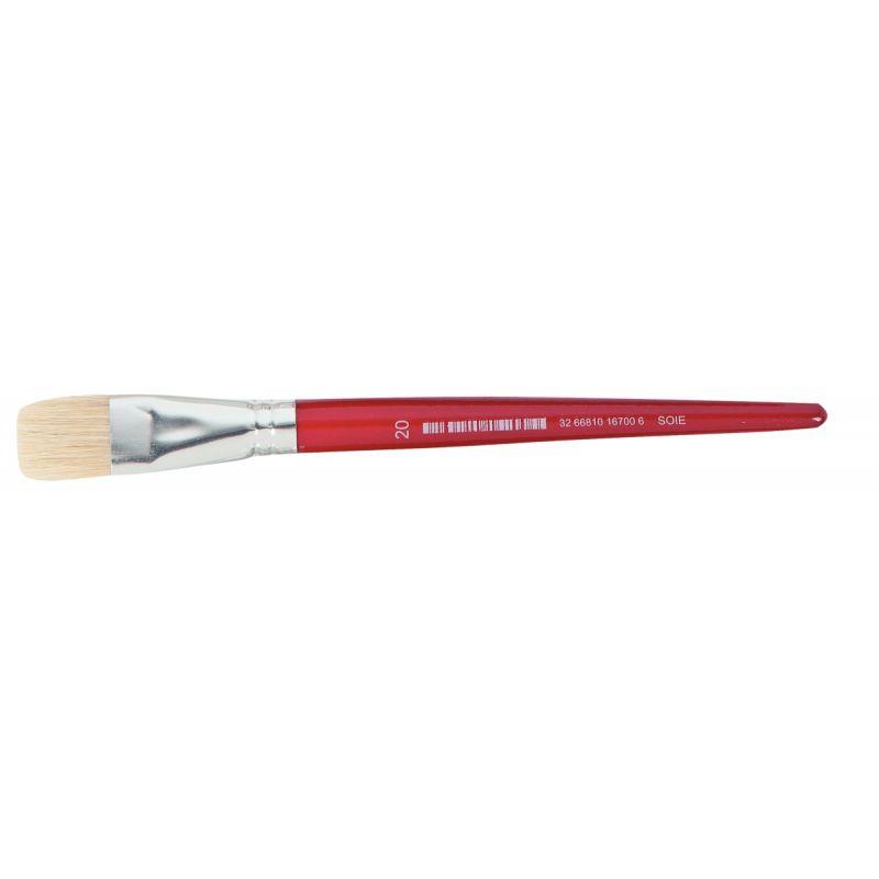 Image de  Sac de 10 brosses plates en soie N°20 