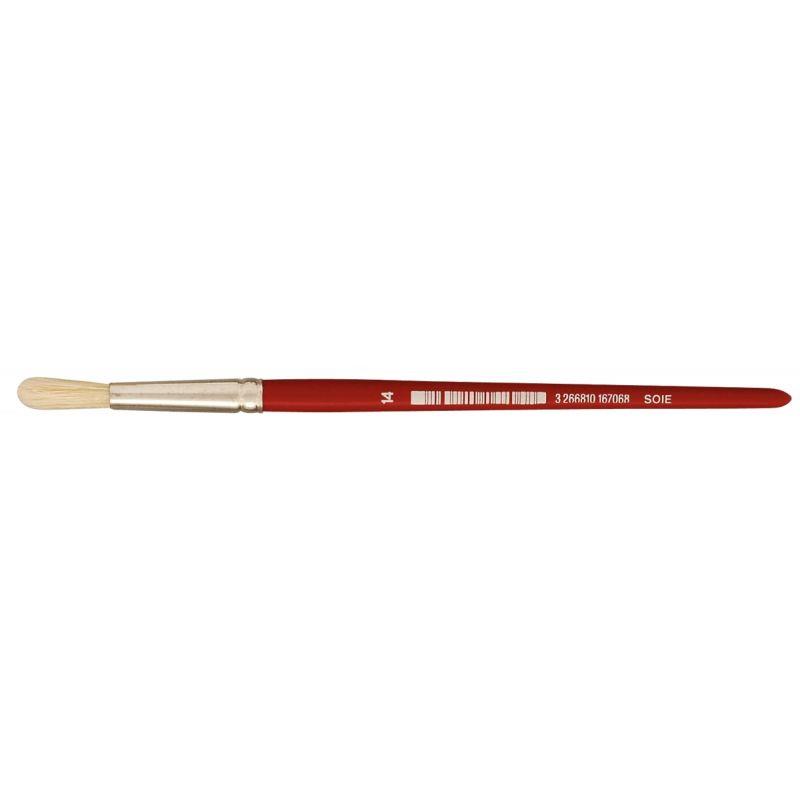 Image de  Sac de 10 brosses rondes en soie N°14 