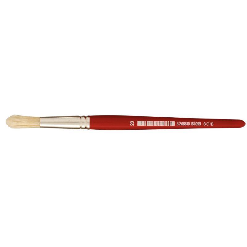 Image de  Sac de 10 brosses rondes en soie N°20 