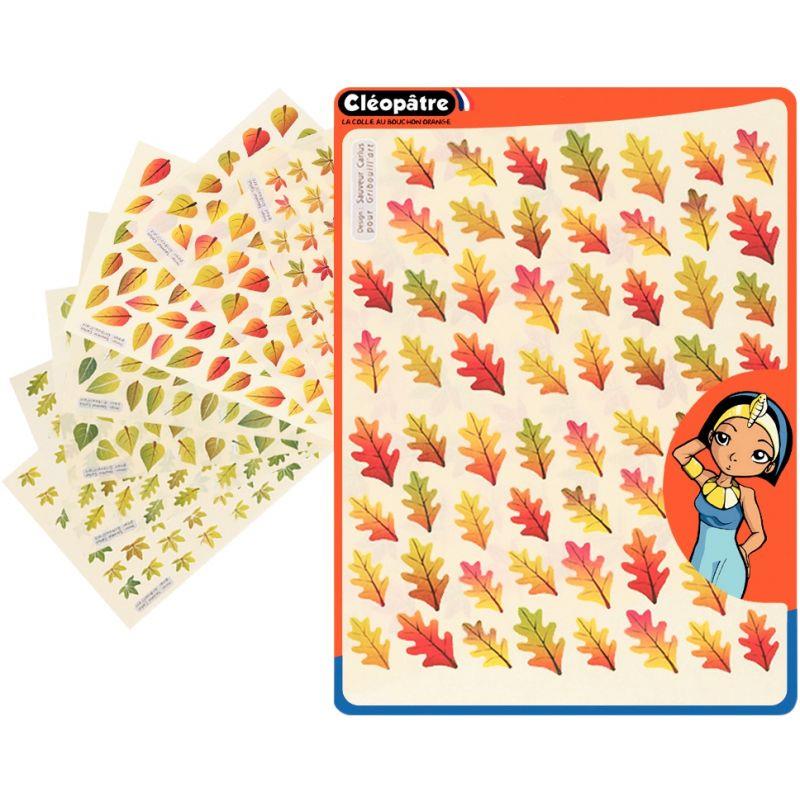 Image de  Pochette de 958 gommettes formes feuilles assorties 