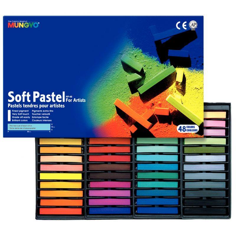 Image de  Boîte de 48 pastels sec carre assorties 