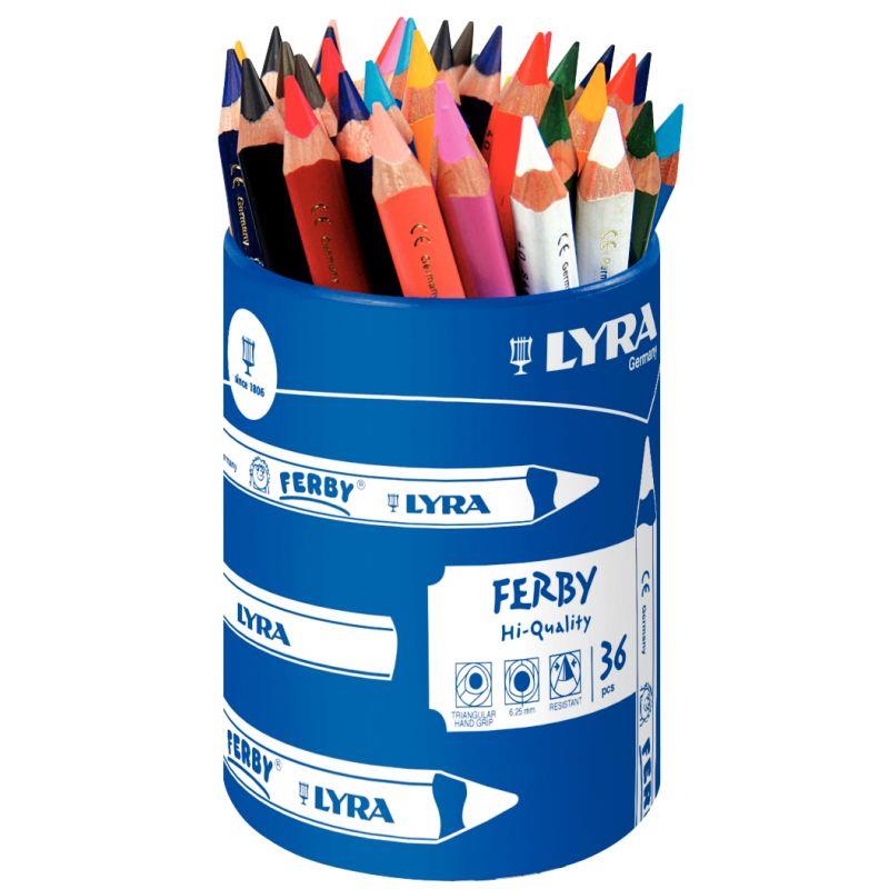 Image de  Pot de 36 crayons de couleur Ferby assortis 