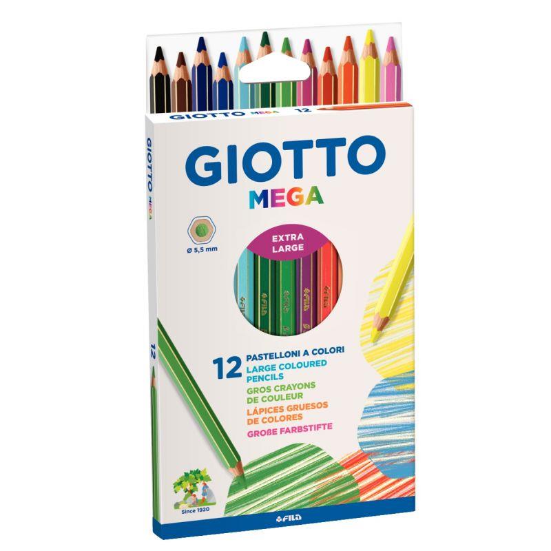 Image de  Étui de 12 crayons de couleur Méga assortis 