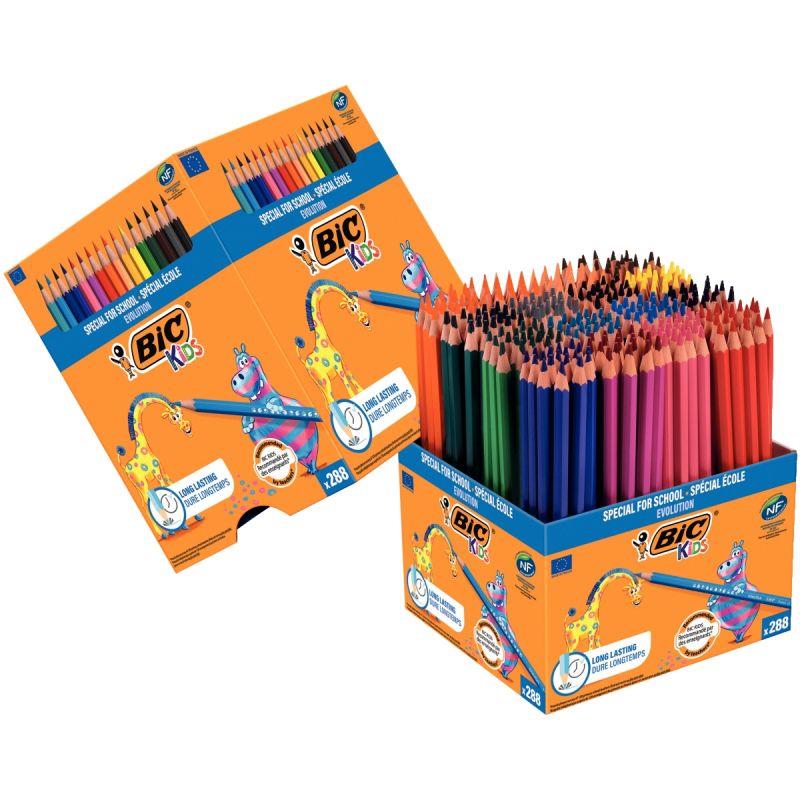 Image de  Classpack de 208 crayons de couleur Évolution dont 80 gratuits 