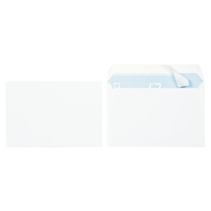 Image de  Boite de 500 enveloppes blanches 162x229mm 80g bande siliconnée 