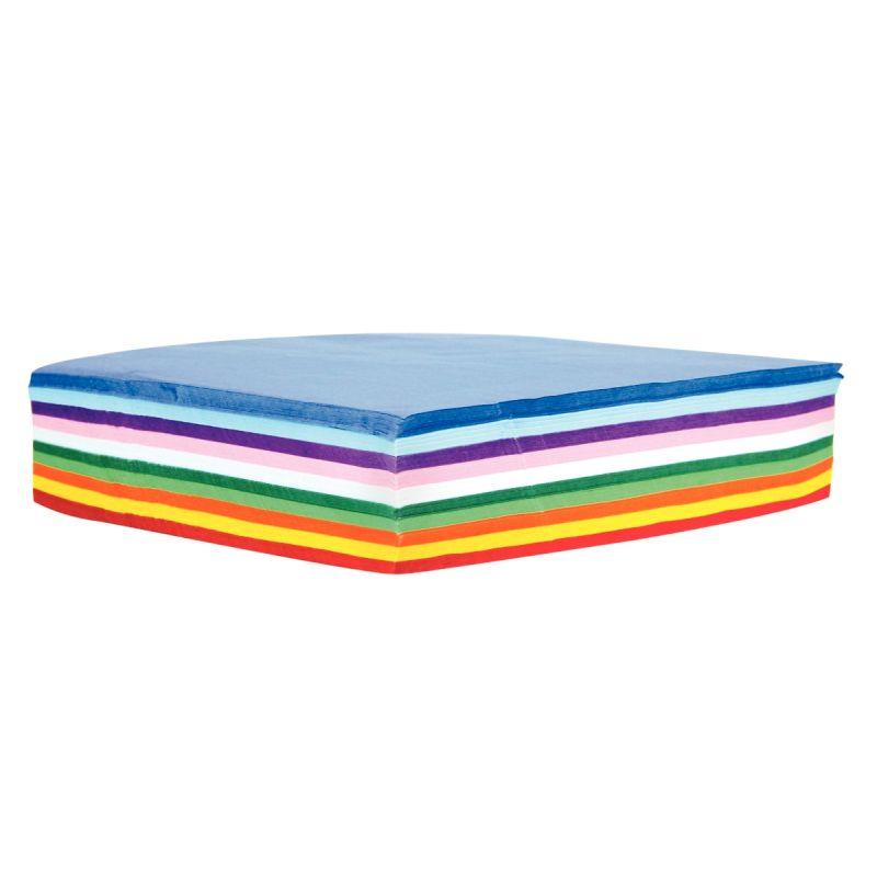 Image de  Paquet de 500 feuilles de papier de soie 16 x 16 cm couleurs assorties 
