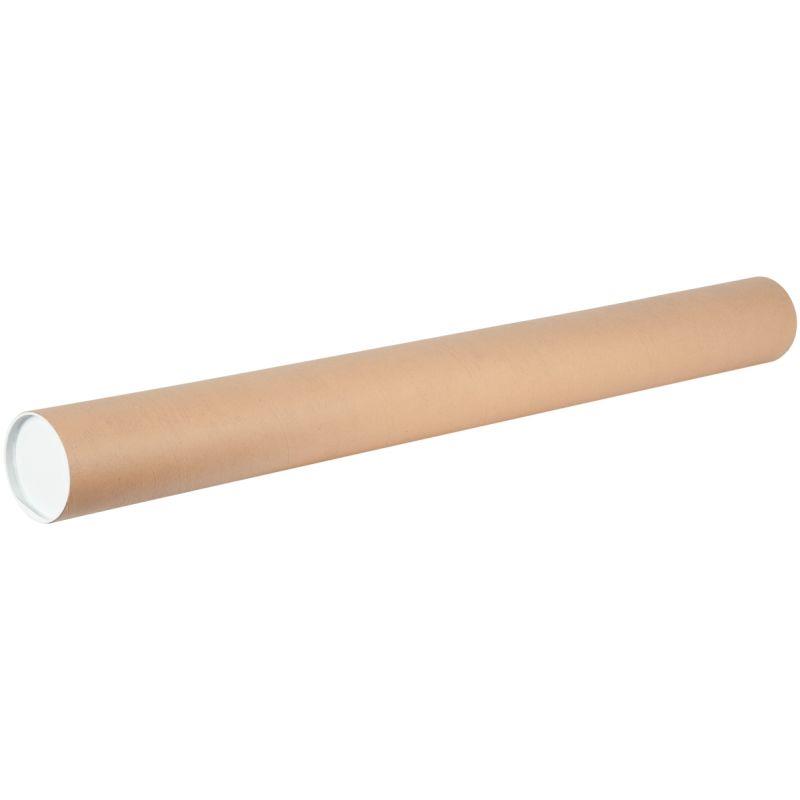 Image de  Tube en carton diamètre 10cm longueur 103cm avec 2 embouts 