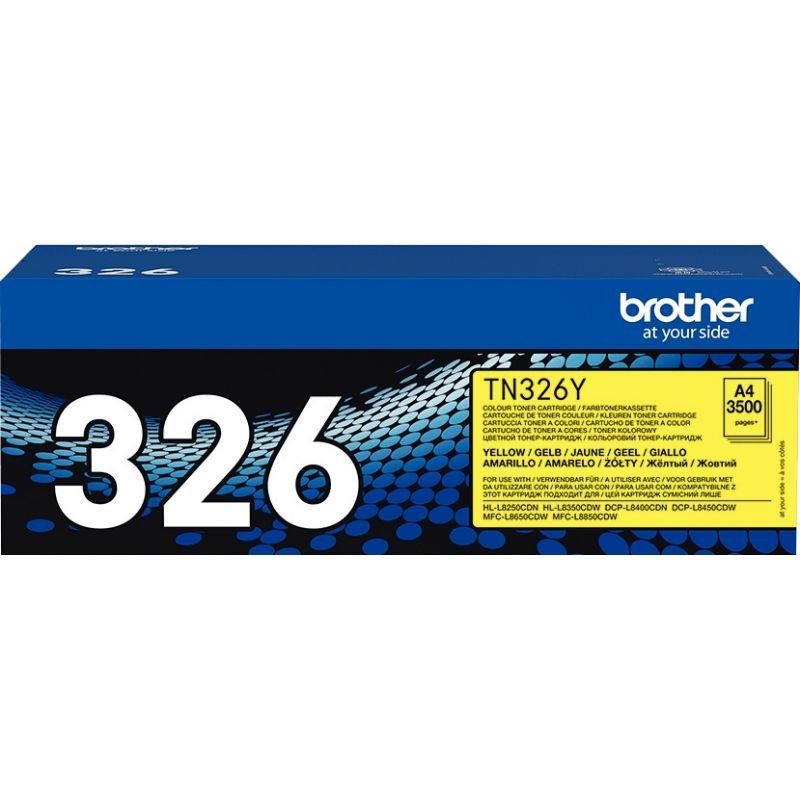 Image de  Brother TN326Y toner laser jaune haute capacité authentique 