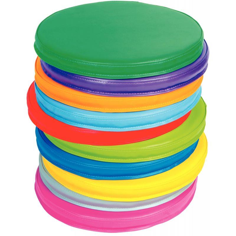 Image de  Set de 12 coussins ronds en mousse coloris assortis 