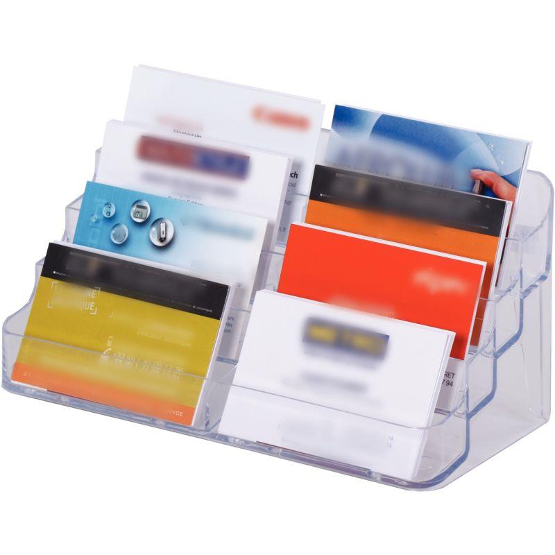 Image de  Porte-cartes de visite 8 compartiments transparent 
