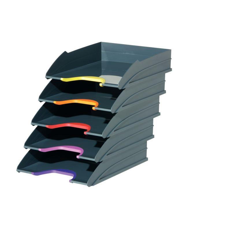 Image de  Lot de 5 corbeilles à courrier VARICOLOR 