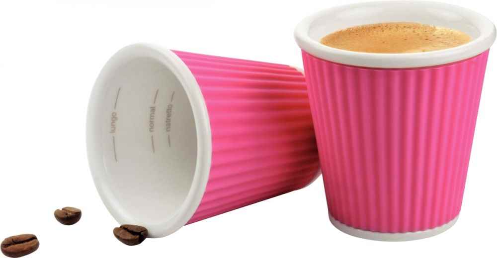 Image de  Lot de 2 gobelets 10CL de couleur rose. 