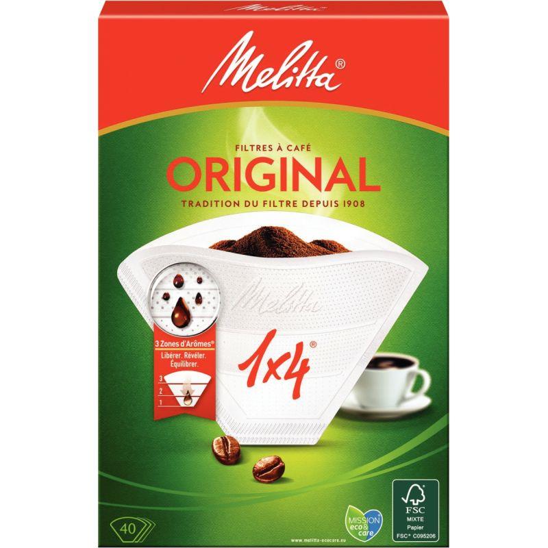 Image de  Paquet de 40 filtres à café n°4 Melita 