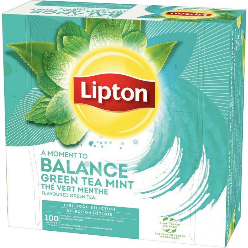 Image de  Boite de 100 sachets thé vert menthe LIPTON 