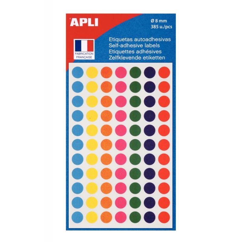 Image de  Etui de 385 pastilles de couleur diamètre 8mm coloris assortis 