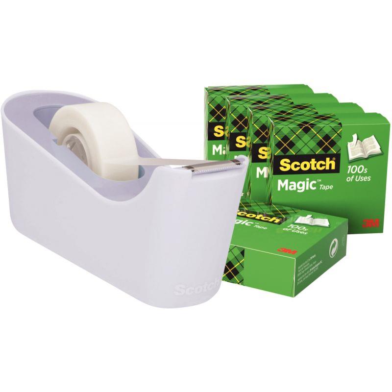 Image de  Lot de 1 dévidoir bleu et 6 rouleaux adhésifs Magic 19mmx33m 