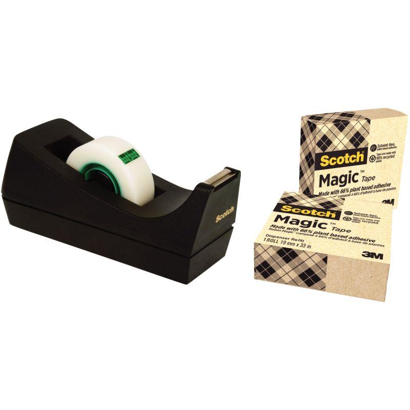 Image de  Pack dévidoir C38 noir + 3 rouleaux Magic Green 