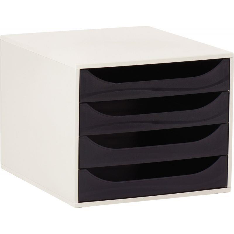 Image de  Module 4 tiroirs ECOBOX gris/noir 