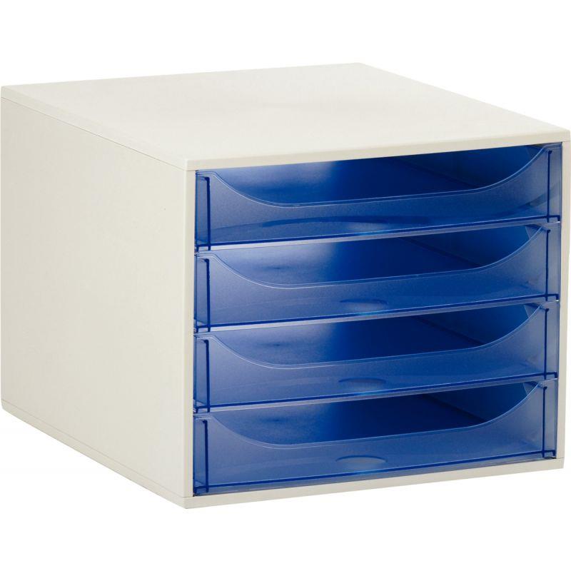 Image de  Module 4 tiroirs ECOBOX gris/bleu 